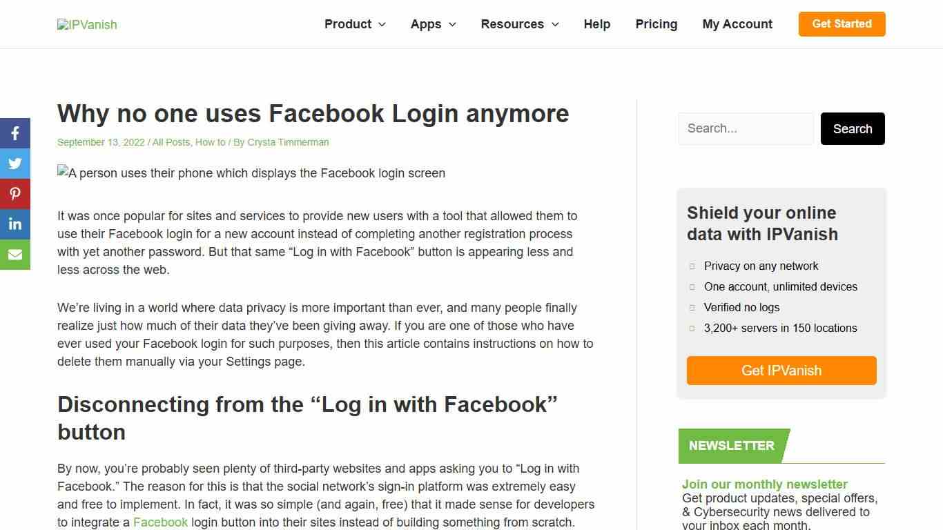 Why no one uses Facebook Login anymore | IPVanish